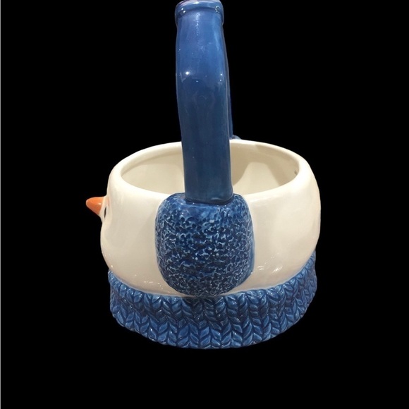 ST NICHOLAS SQUARE /NWT/HOLIDAY SNOWMAN LET IT SNOW BASKET ,CANDY HANDLE BOWL - Picture 3 of 6